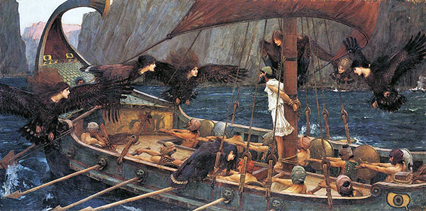 Ulysses tied to mast