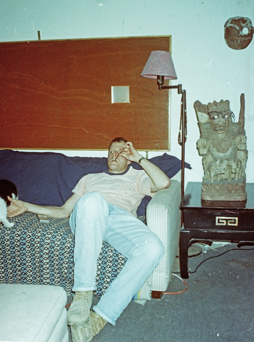 Chaulky White on couch next to Rudy